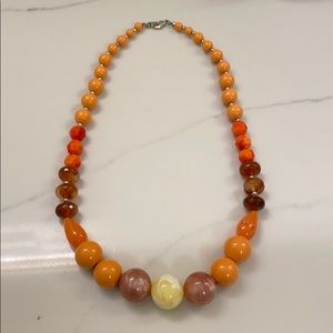 Anthroplogie Necklace coral resin beads
